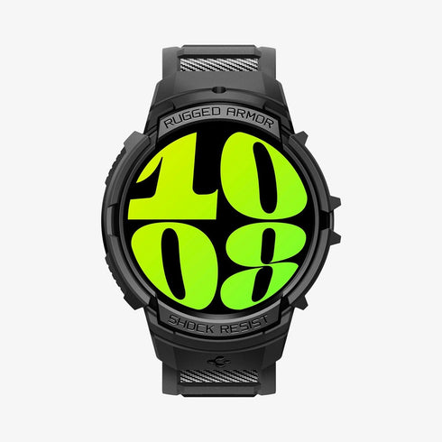 ACS06488 - Galaxy Watch 6 Classic (47mm) Case Rugged Armor Pro in black showing the front